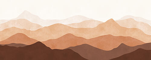 Earthy Mountain Layers Art Print