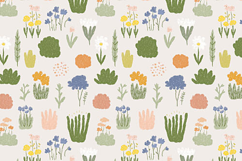 Flower Meadow Pattern Art Print