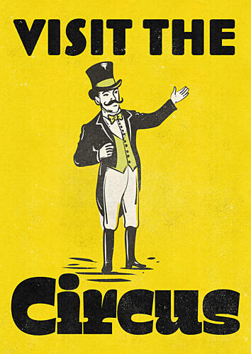 Vintage Circus Ringmaster Art Print