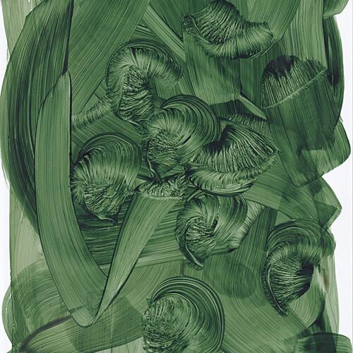 Lush Green Swirls Art Print