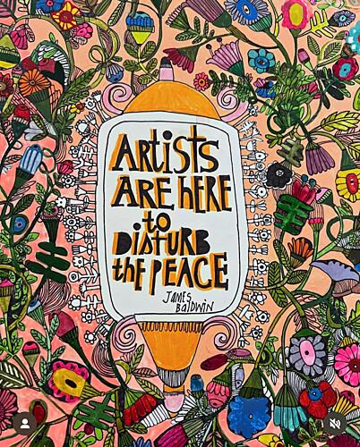 Disturb the Peace Art Print by Sharon Nullmeyer