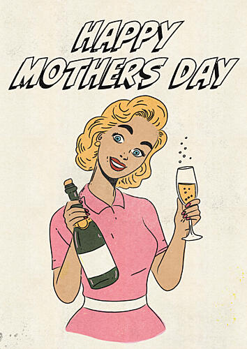 Happy Mothers Day Cheers Pop art reproduction