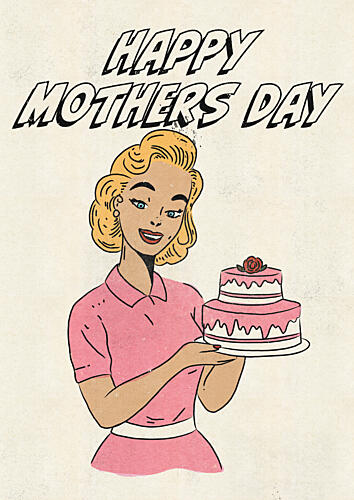 Retro Mothers Day Celebration Pop art reproduction