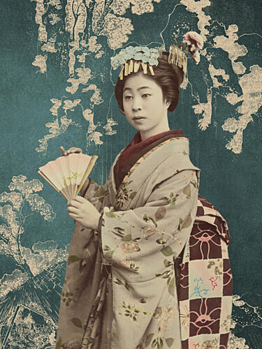 Elegant Geisha Portrait Art Print