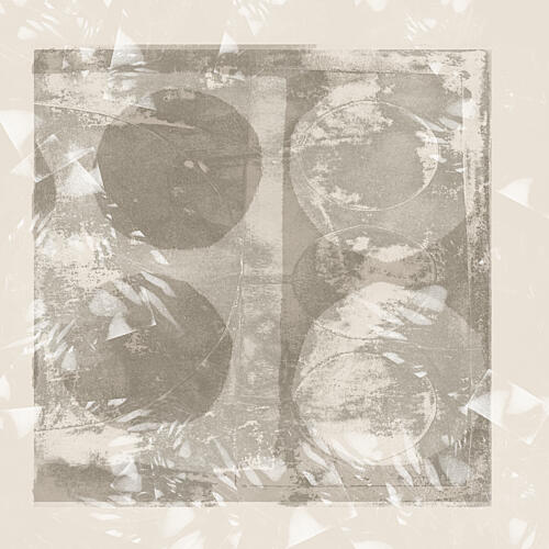 Distressed Neutral Circles Art Print