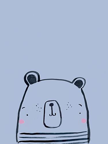 Happy Little Bear Art Print by Laura Pantony