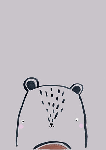Cute Little Bear Art Print by Laura Pantony