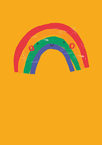 Happy Rainbow Smile Art Print by Laura Pantony