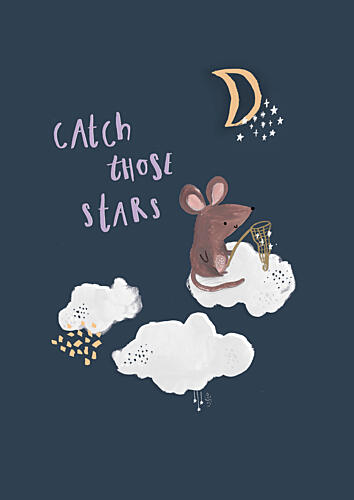 Catch Those Stars Art Print by Laura Pantony