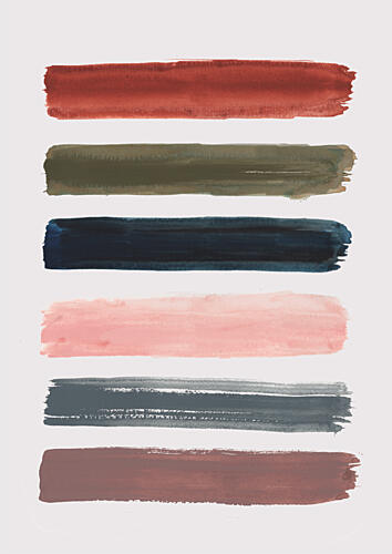 Abstract Color Strokes Art Print by Laura Pantony