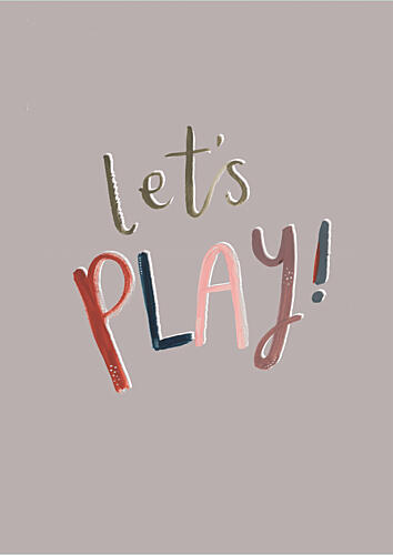 Playful Lets Play Art Print by Laura Pantony