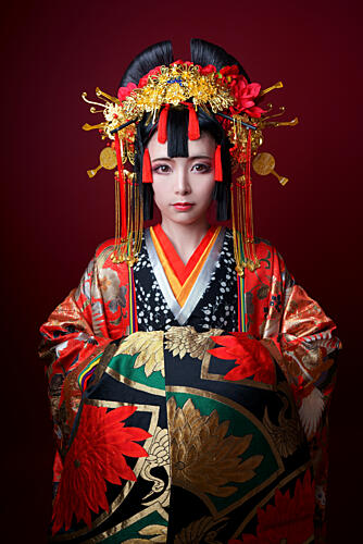 Regal Japanese Woman Art Print by Hiroaki Suemasa