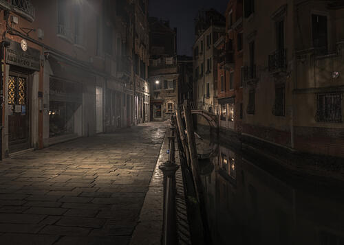 Venice Evening Canal Art Print