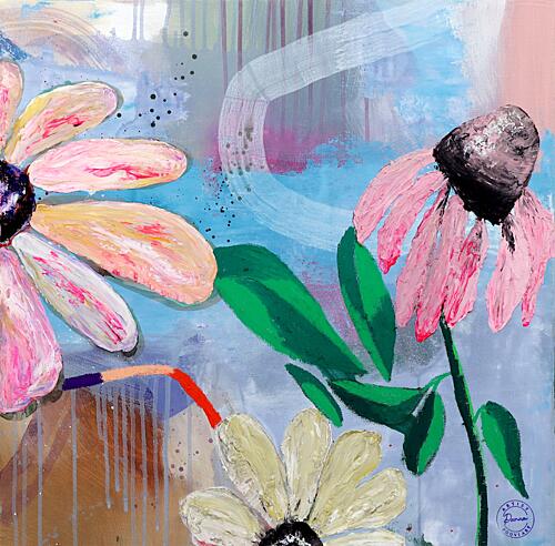 Vibrant Floral Abstract Art Print