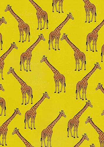 Playful Giraffe Pattern Art Print