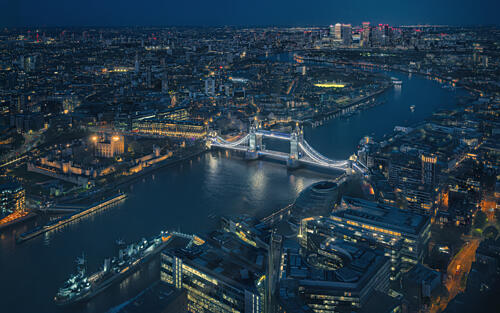 Tower Bridge Night Art Print