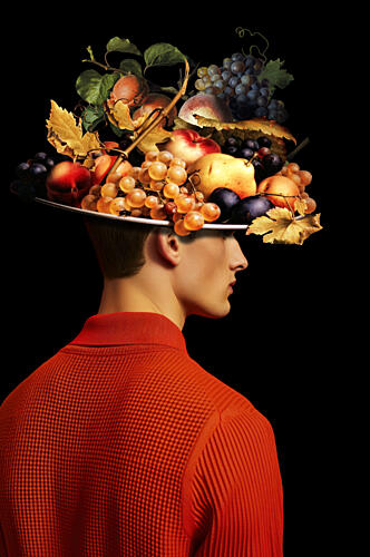 Fruit Hat Portrait Art Print