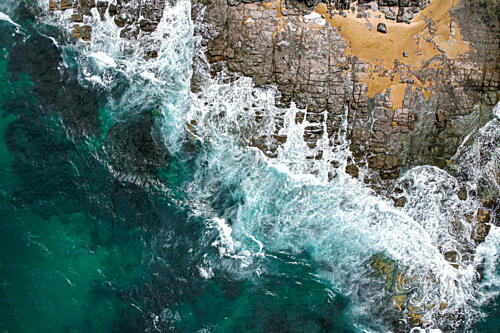 Ocean Waves Rocky Shore Art Print by Martin Blahak