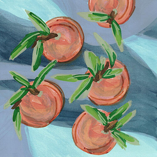 Fresh Orange Still Life Art Print