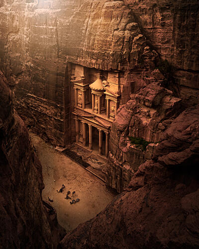 Ancient Petra Treasury Art Print by Nikola Vukotic