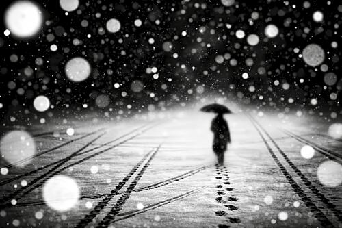 Lonely Winter Journey Art Print by X-FlyingKN