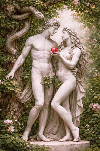 Adam and Eve Art Print