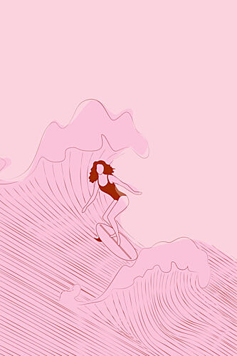 Pinkwave Art Print