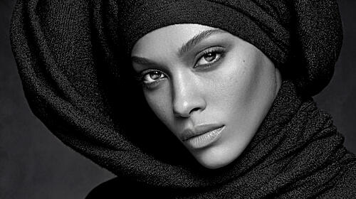 Striking Headwrap Portrait Art Print by DDiArte