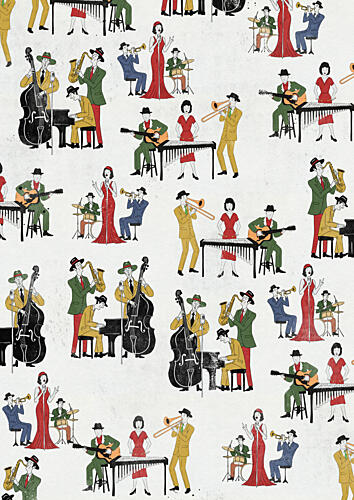 Vintage Jazz Band Art Print