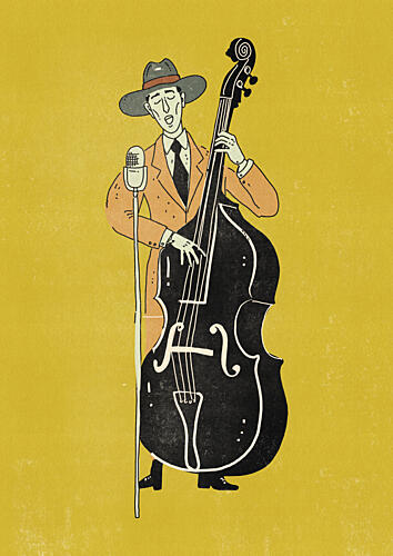 Vintage Jazz Singer Art Print