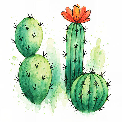 Vibrant Cactus Bloom Art Print