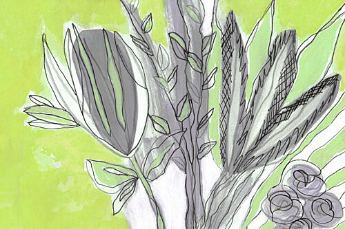 Fresh Green Botanicals Art Print