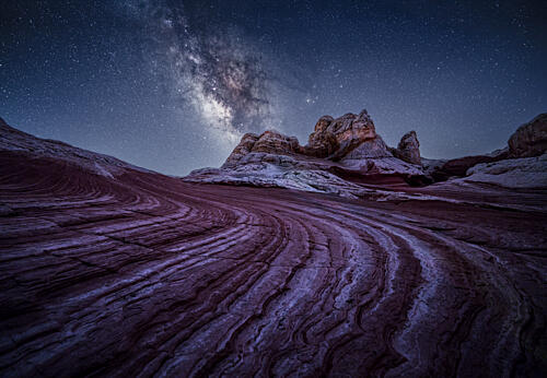 Milky Way Desert Patterns Art Print