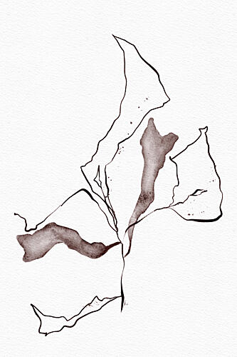 Organic Sepia Flow Art Print