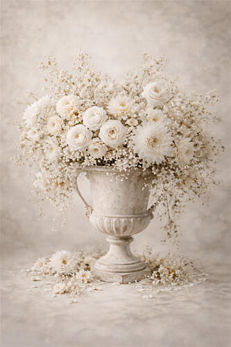 Elegant White Flowers Art Print