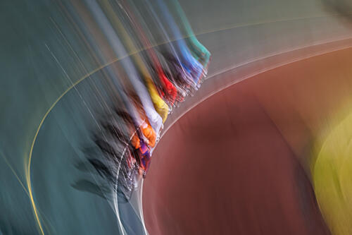 Vibrant Motion Blur Art Print by Unknown