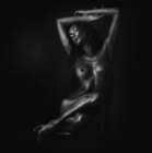 Nude in black Art Print