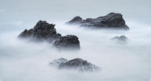 Ethereal Sea Rocks Art Print