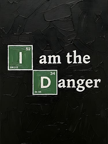 Science Danger Message Pop art reproduction