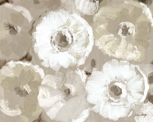 All over White Flowers Art Print