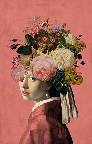Girl with Flower Crown Art Print