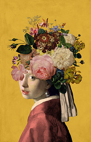 Floral Pearl Portrait Art Print
