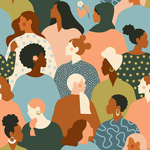 Diverse Women Together Art Print by Angelina Bambina
