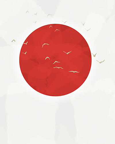 Soaring Red Sun Art Print
