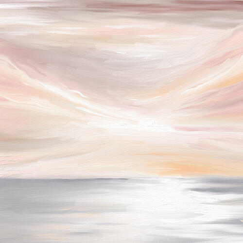 Serene Pastel Ocean View Art Print