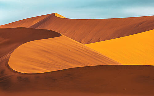 Golden Desert Dunes Gold Print