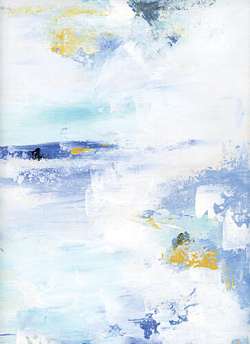 Blue Gold Abstract Gold Print