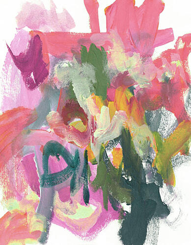 Vibrant Abstract Strokes Art Print