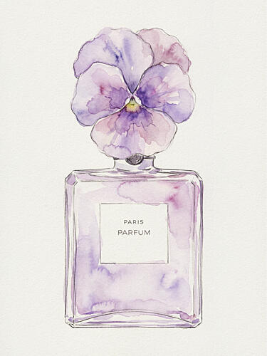 Pansy Paris Perfume Art Print
