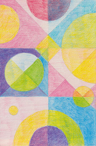 Colorful Geometric Shapes Art Print
